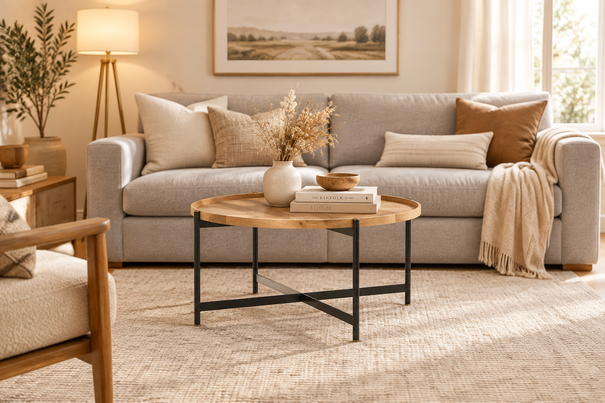 Round Coffee Table Lifestyle Scene