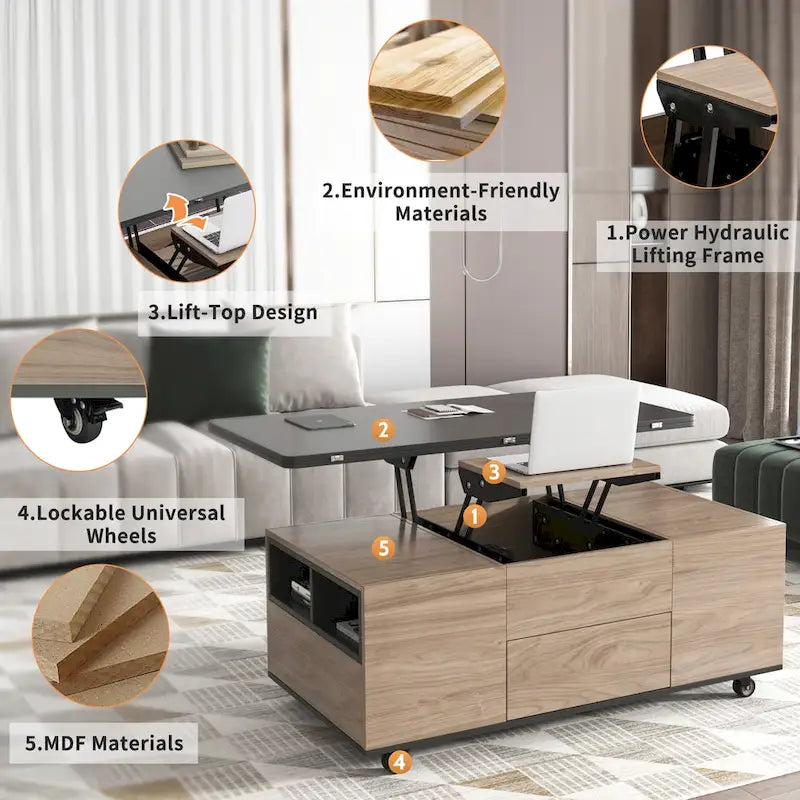 Modern Lift Top Coffee Table