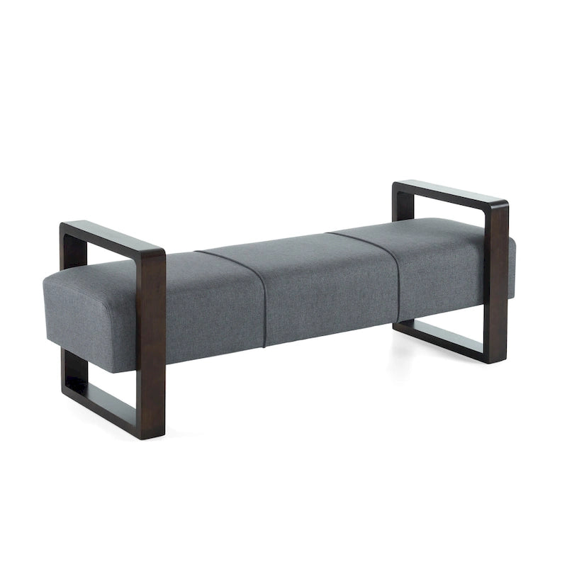 Long Upholstered Modern Ottoman Bench with Multi-Functional Design