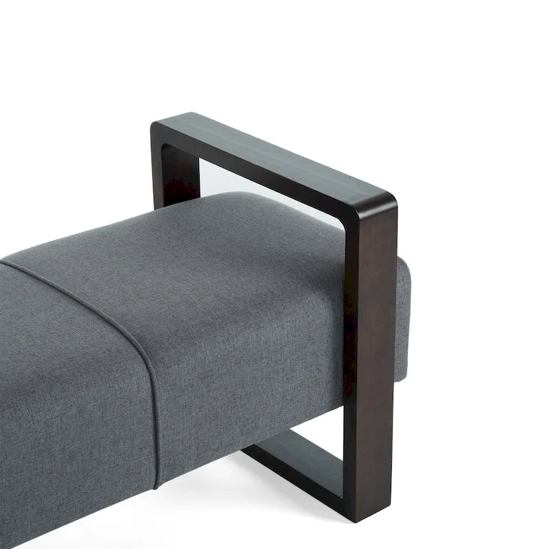 Long Upholstered Modern Ottoman Bench with Multi-Functional Design