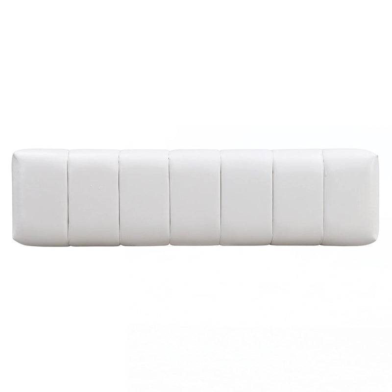 Upholstered Dining Bench, Beige PU