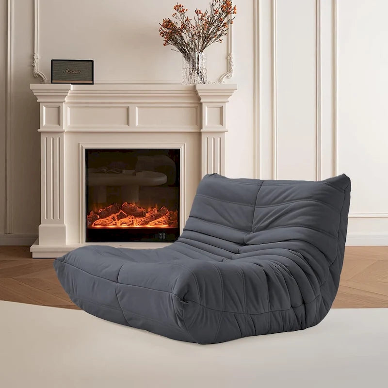 Bean Bag Chair Togo Sofa with 28 Inch Memory Foam, Lightweight Faux Leather Lounger