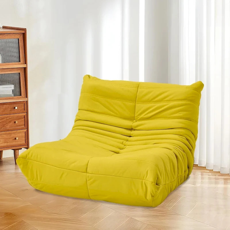 Bean Bag Chair Togo Sofa with 28 Inch Memory Foam, Lightweight Faux Leather Lounger