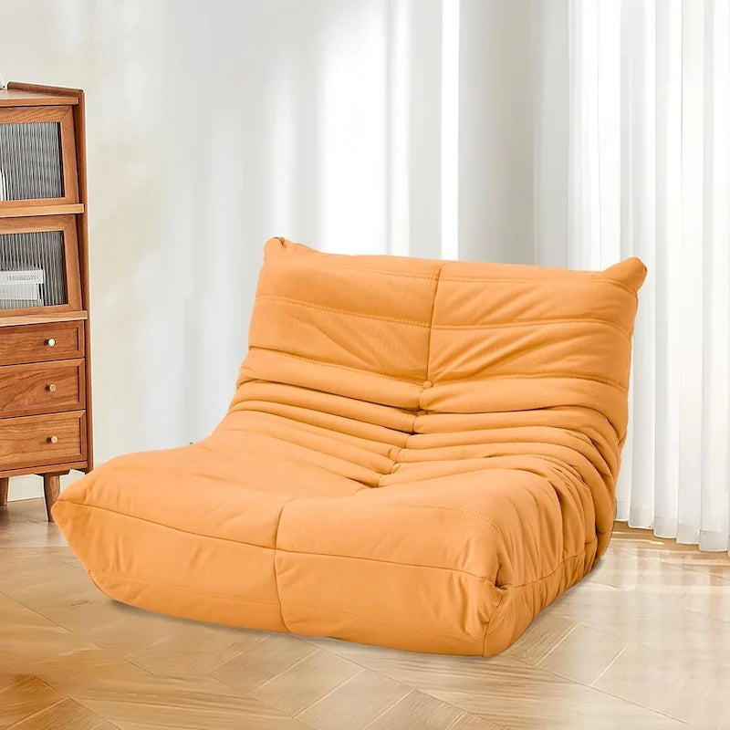 Bean Bag Chair Togo Sofa with 28 Inch Memory Foam, Lightweight Faux Leather Lounger