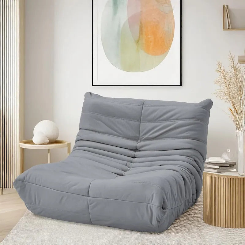 Bean Bag Chair Togo Sofa with 28 Inch Memory Foam, Lightweight Faux Leather Lounger