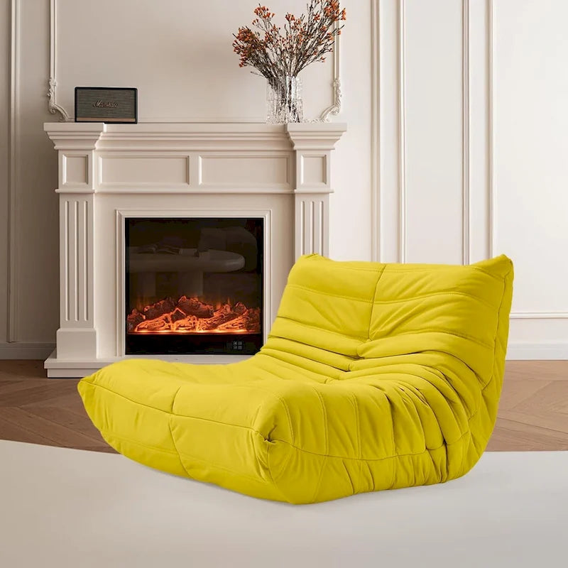 Bean Bag Chair Togo Sofa with 28 Inch Memory Foam, Lightweight Faux Leather Lounger