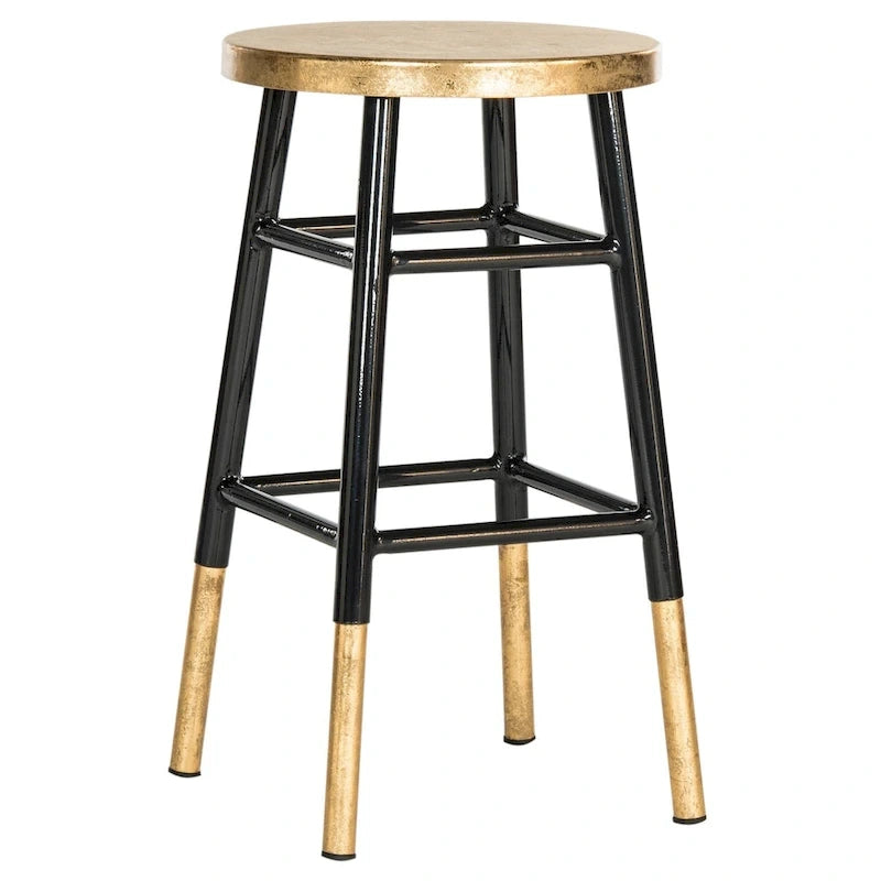24 Inch Navy and Gold Counter Stool - 13.5 x 13.5 x 24 Inches