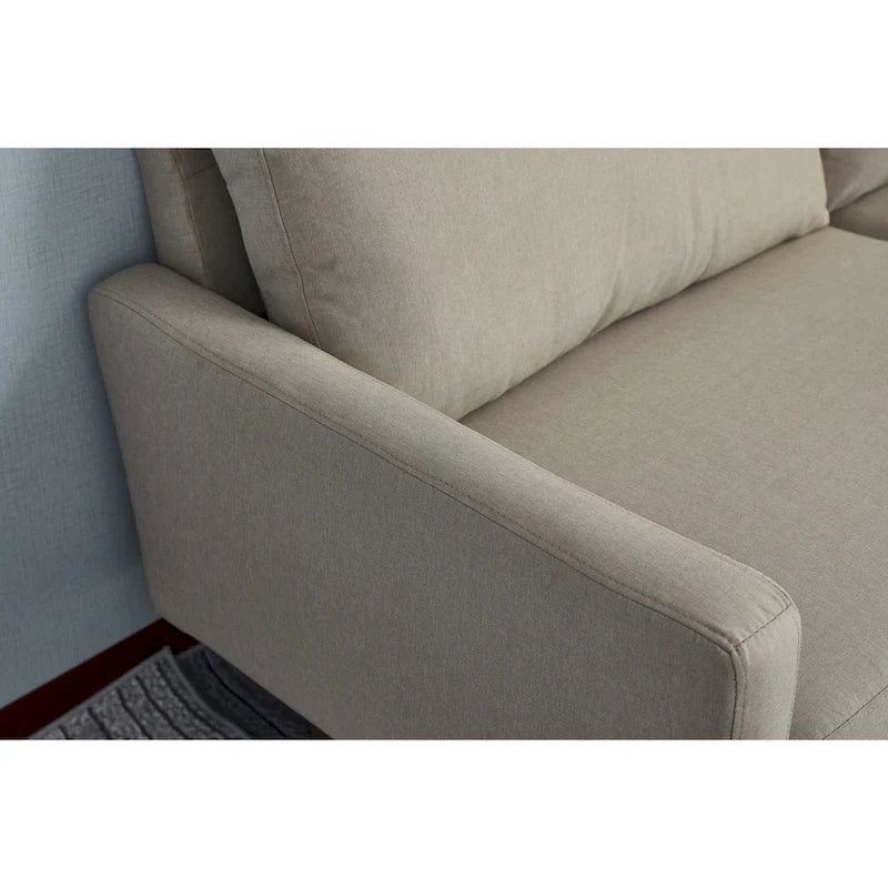 70 Inch Linen Square Arm Sofa