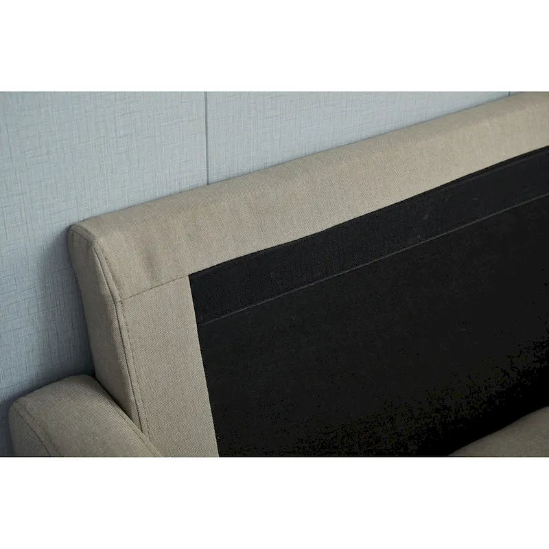 70 Inch Linen Square Arm Sofa