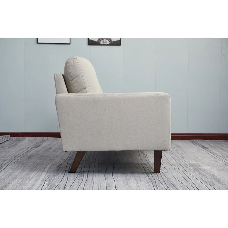 70 Inch Linen Square Arm Sofa