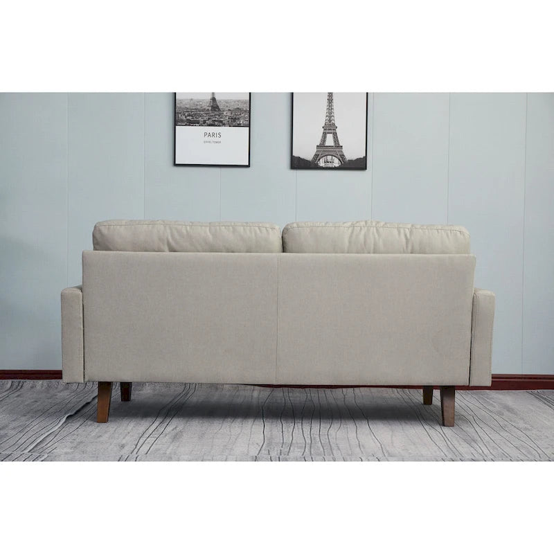 70 Inch Linen Square Arm Sofa