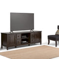 Solid Wood 72 Inch Wide Traditional TV Media Stand for TVs up to 80 Inches - 72 W x 18 D x 24 H Inches