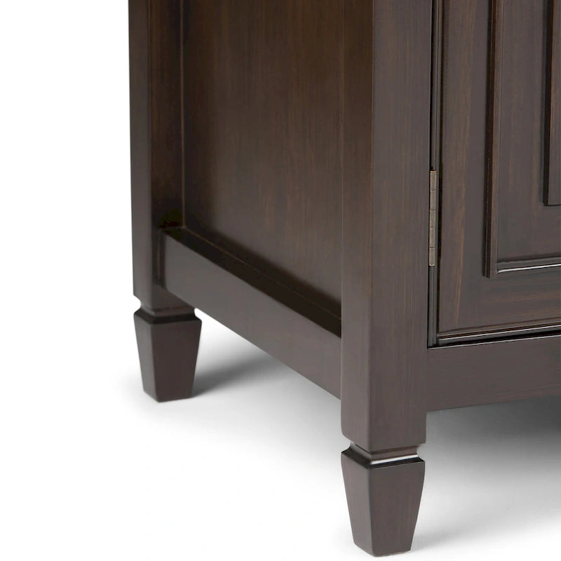 Solid Wood 72 Inch Wide Traditional TV Media Stand for TVs up to 80 Inches - 72 W x 18 D x 24 H Inches