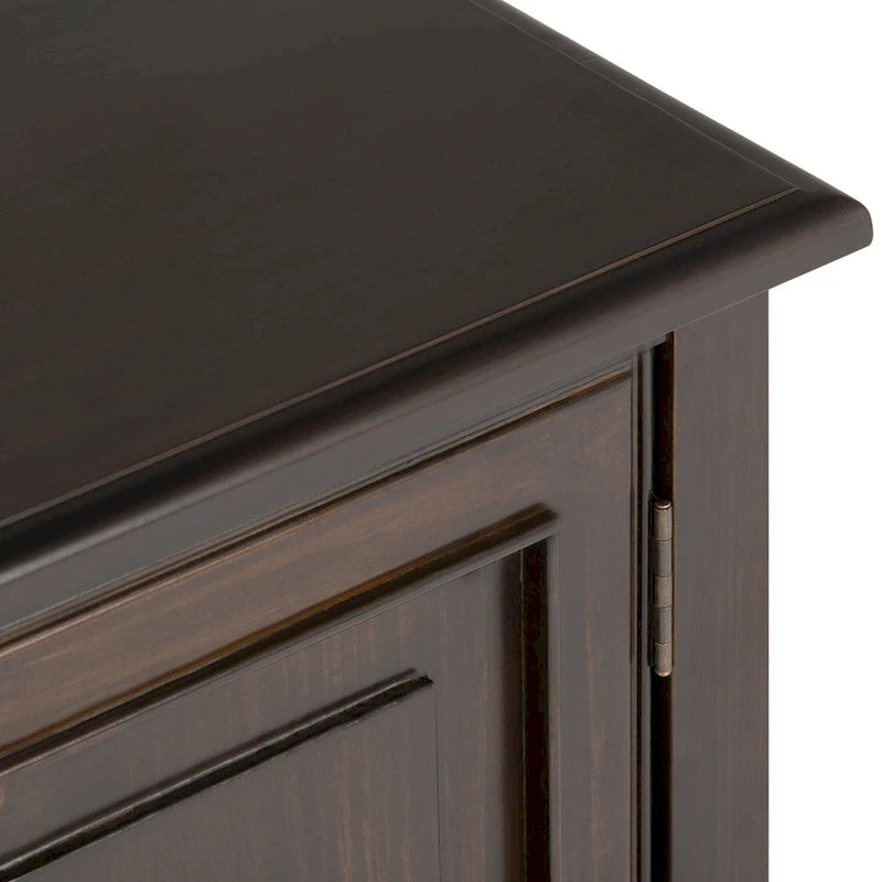 Solid Wood 72 Inch Wide Traditional TV Media Stand for TVs up to 80 Inches - 72 W x 18 D x 24 H Inches
