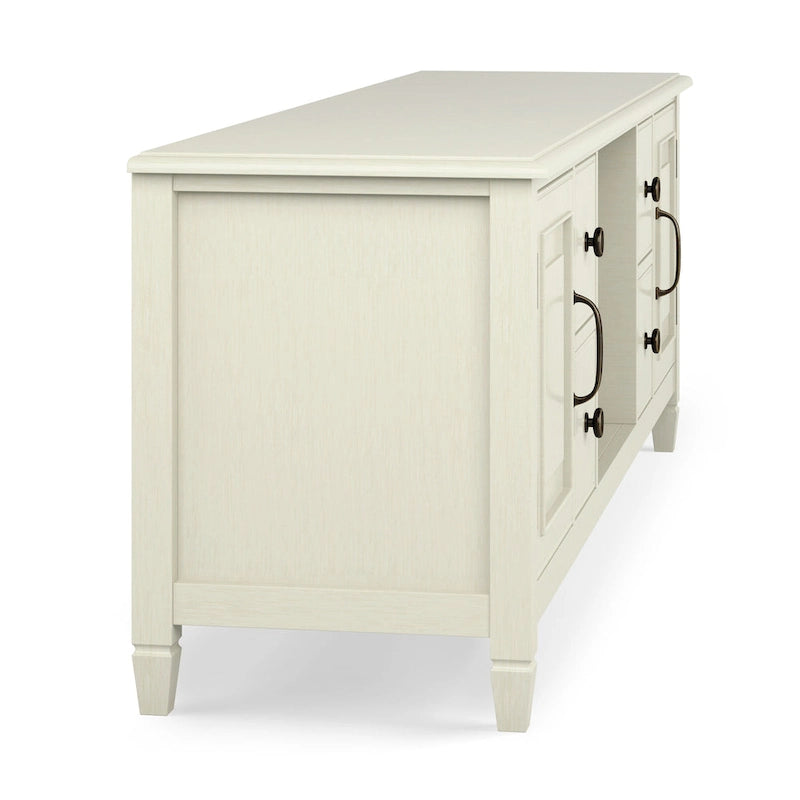 Solid Wood 72 Inch Wide Traditional TV Media Stand for TVs up to 80 Inches - 72 W x 18 D x 24 H Inches