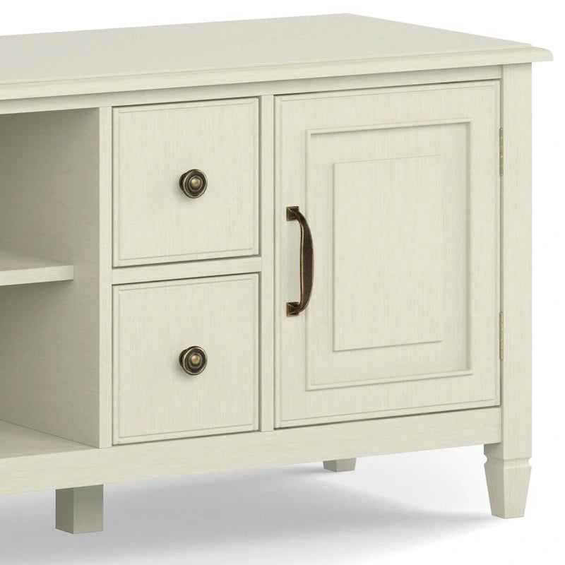 Solid Wood 72 Inch Wide Traditional TV Media Stand for TVs up to 80 Inches - 72 W x 18 D x 24 H Inches