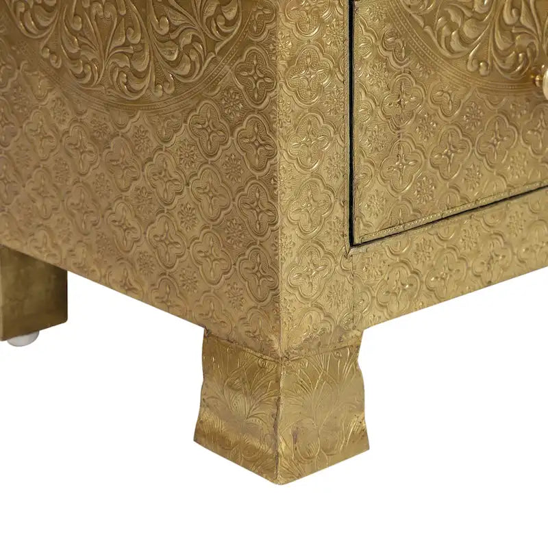Handcrafted Boho 3 Drawer Nightstand