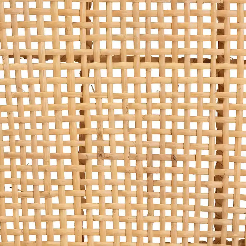 Modern Bohemian Natural Brown Rattan and Wood Counter Stool