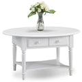 Oval Coffee Table with Shelf