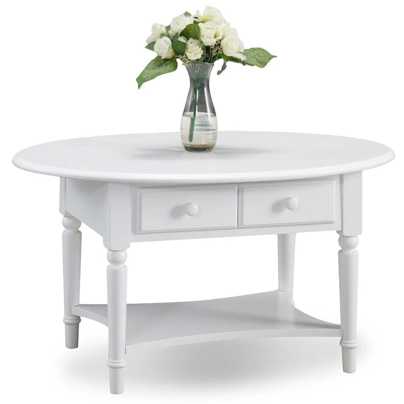 Oval Coffee Table with Shelf