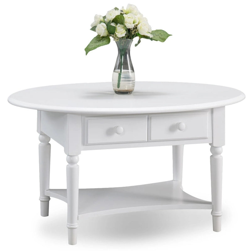 Oval Coffee Table with Shelf