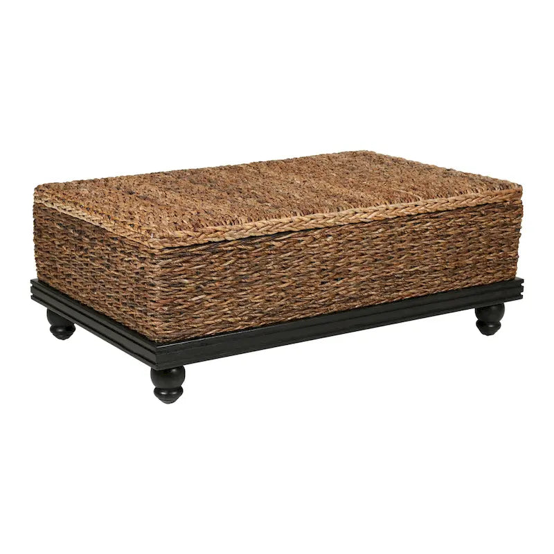 Natural Woven Abaca Storage Table