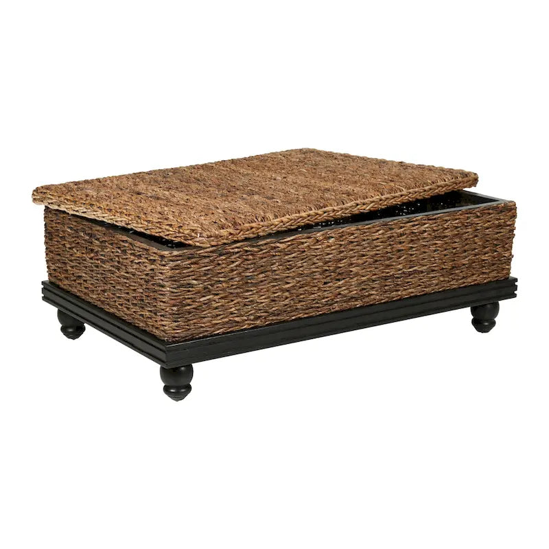 Natural Woven Abaca Storage Table