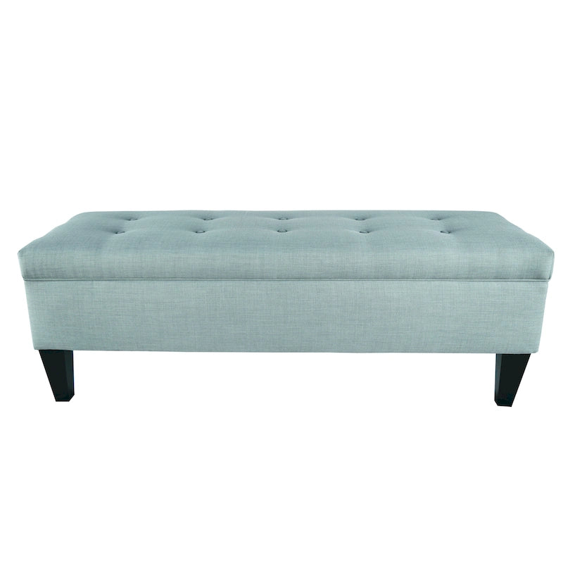 Button Tufted Long Storage Bench Ottoman