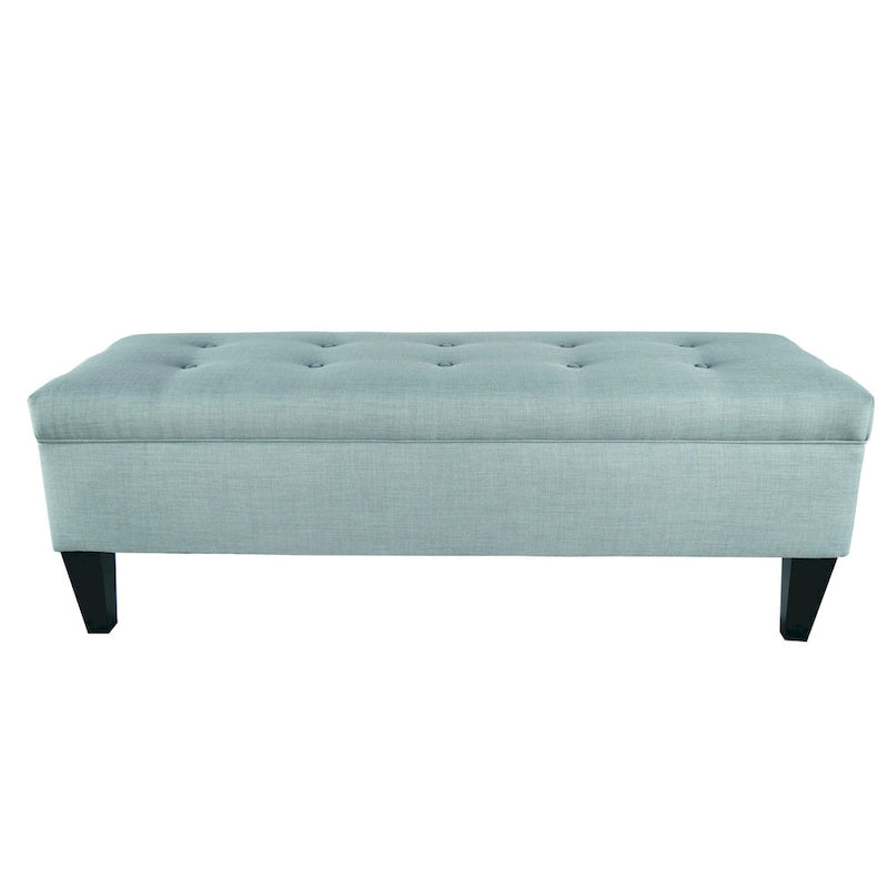 Button Tufted Long Storage Bench Ottoman