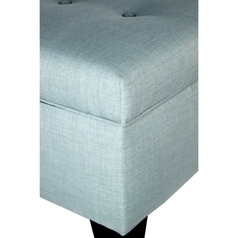 Button Tufted Long Storage Bench Ottoman