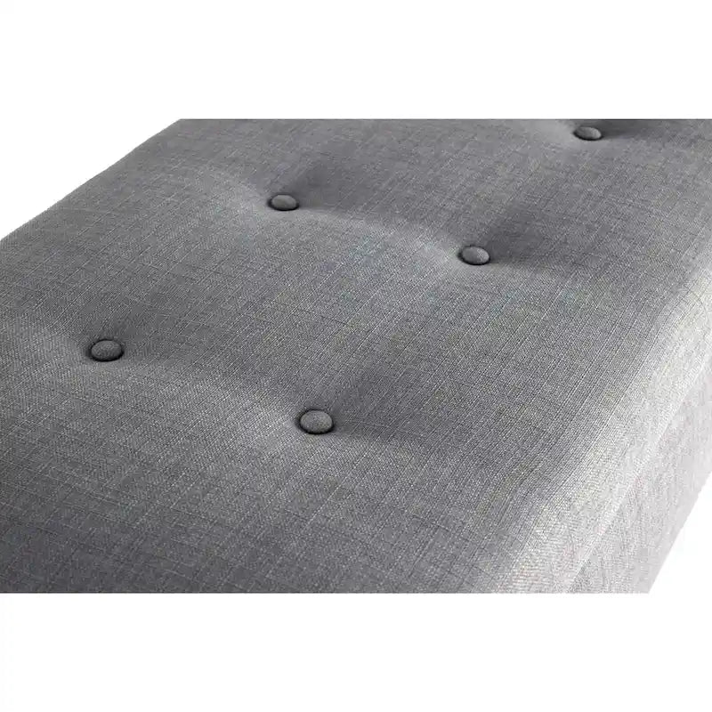 Button Tufted Long Storage Bench Ottoman
