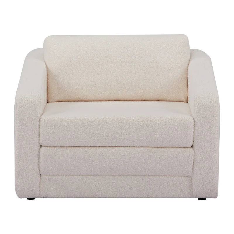 Sherpa Convertible Sleeper Arm Chair Bed