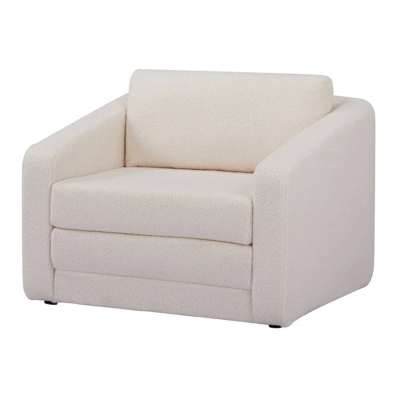Sherpa Convertible Sleeper Arm Chair Bed