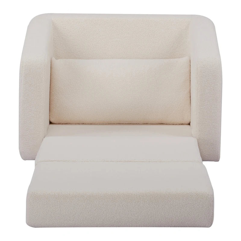 Sherpa Convertible Sleeper Arm Chair Bed