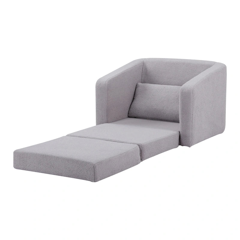 Sherpa Convertible Sleeper Arm Chair Bed