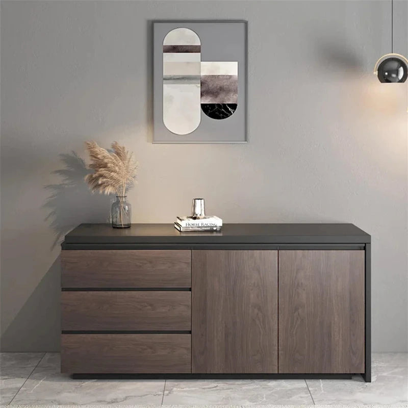 Home Office Expandable Desk with Drawers for Storage