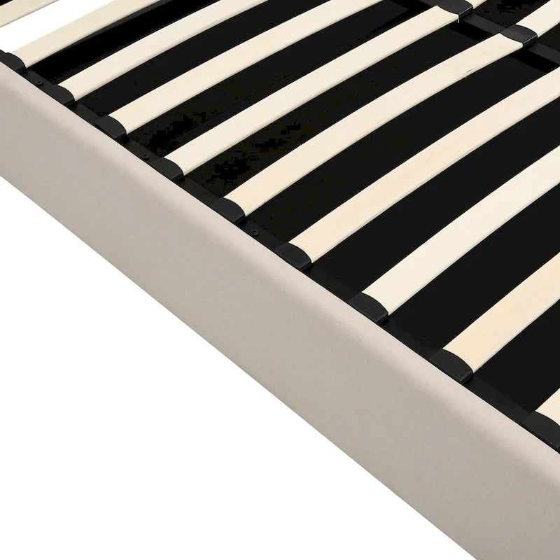 Upholstered Platform Bed with Hydraulic Storage System