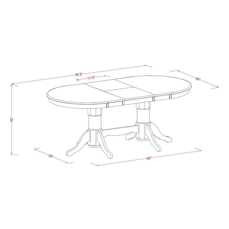 Oval Dining Table with Double Pedestal Base