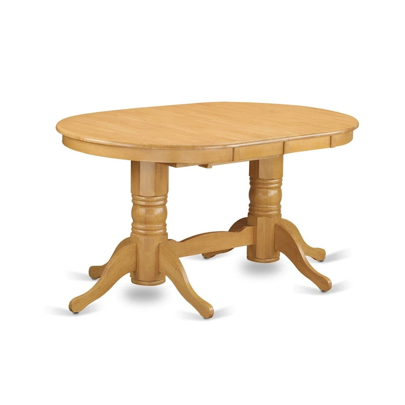 Oval Dining Table with Double Pedestal Base