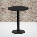 36 Inch Round Laminate Table Top with 24 Inch Round Bar Height Base