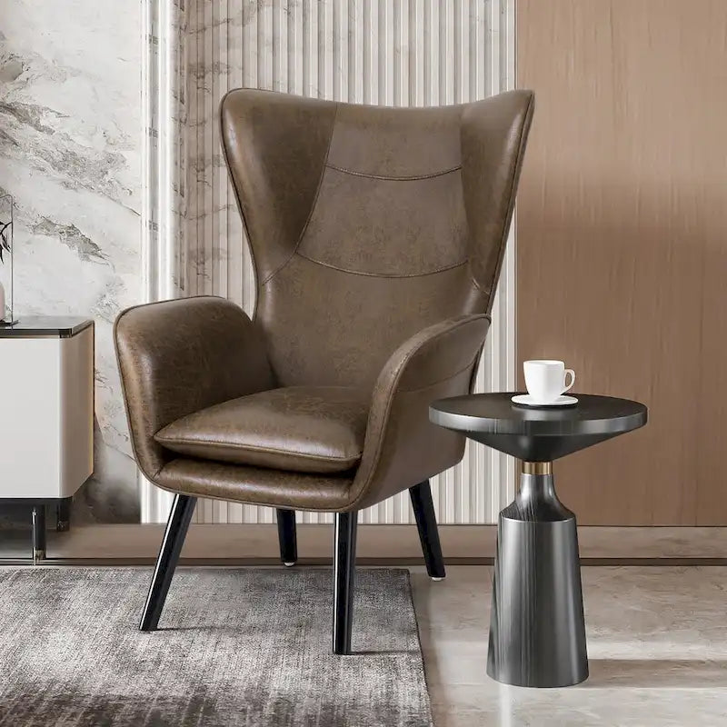 Upholstered Wingback Accent Chair - 40.55 H x 28.34 W x 33.1 D Inches
