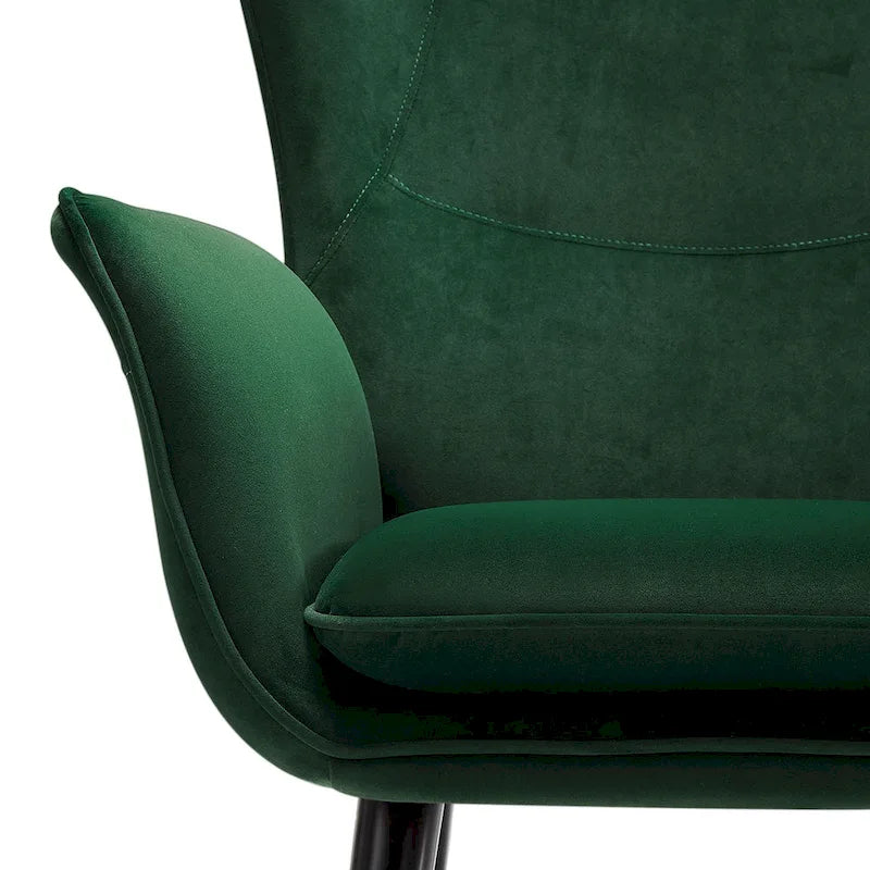 Upholstered Wingback Accent Chair - 40.55 H x 28.34 W x 33.1 D Inches