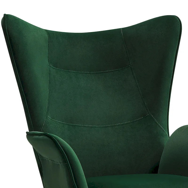 Upholstered Wingback Accent Chair - 40.55 H x 28.34 W x 33.1 D Inches