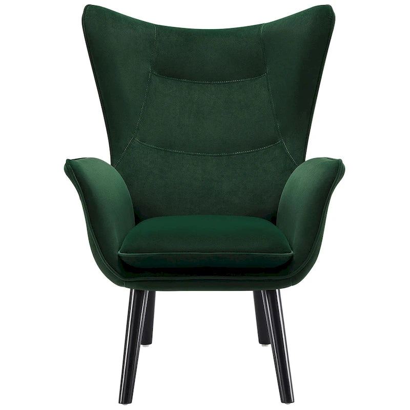 Upholstered Wingback Accent Chair - 40.55 H x 28.34 W x 33.1 D Inches