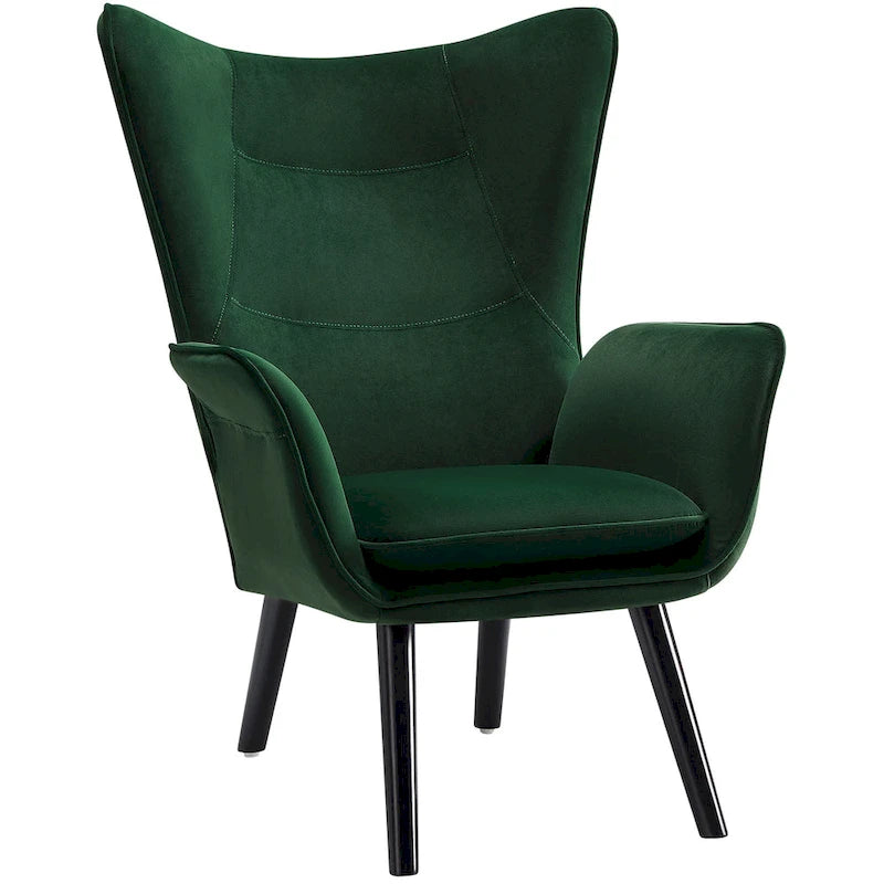 Upholstered Wingback Accent Chair - 40.55 H x 28.34 W x 33.1 D Inches