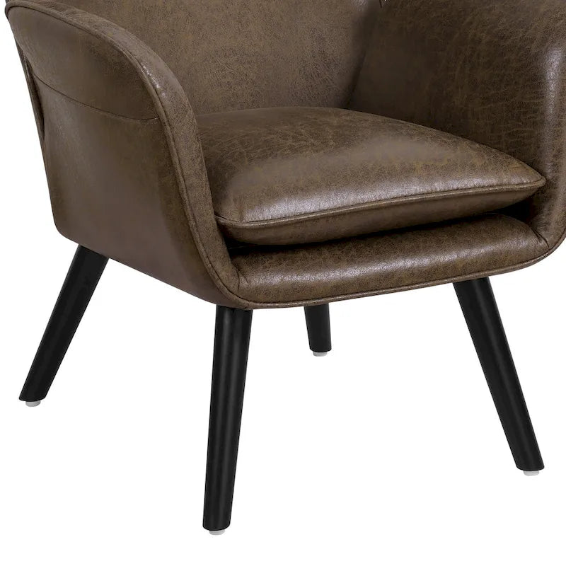 Upholstered Wingback Accent Chair - 40.55 H x 28.34 W x 33.1 D Inches