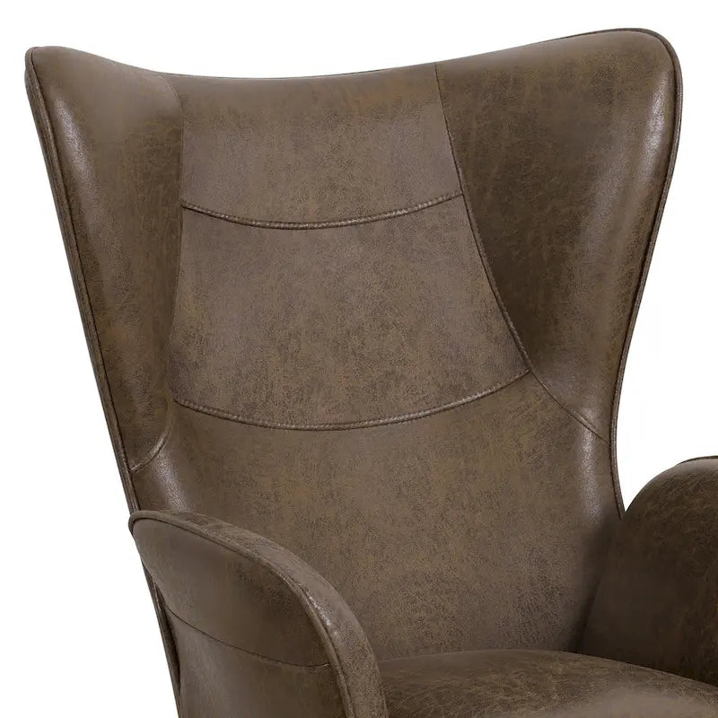 Upholstered Wingback Accent Chair - 40.55 H x 28.34 W x 33.1 D Inches