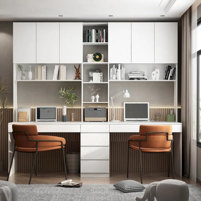 Work and Play Desk with Shelving for Gamers and Professionals