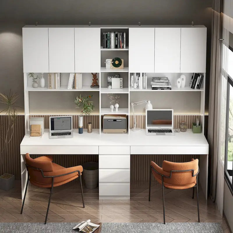 Work and Play Desk with Shelving for Gamers and Professionals