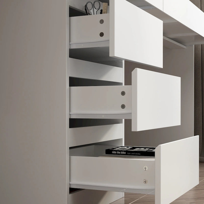 Work and Play Desk with Shelving for Gamers and Professionals